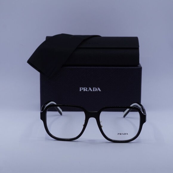 Prada PRB07VD 16K1O1 Square Eyeglasses - Black 56mm - Picture 2 of 7